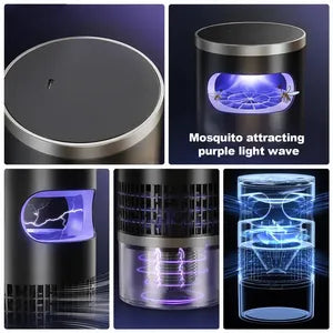 Indoor Insect Trap with Light and Suction Non Zapper Flying Bug Catcher for Mosquitoes Fruit Flies Gnats and Moths