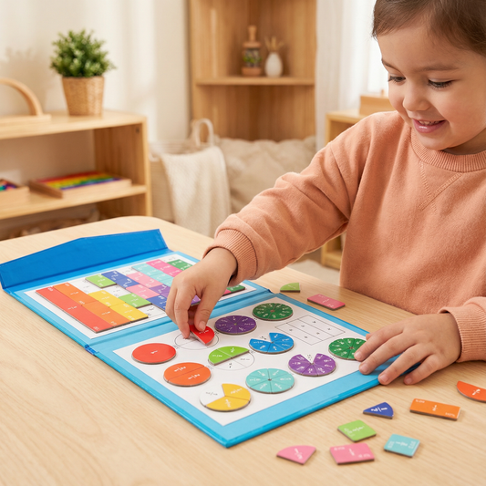 Magnetic Fraction Learning Board for Kids