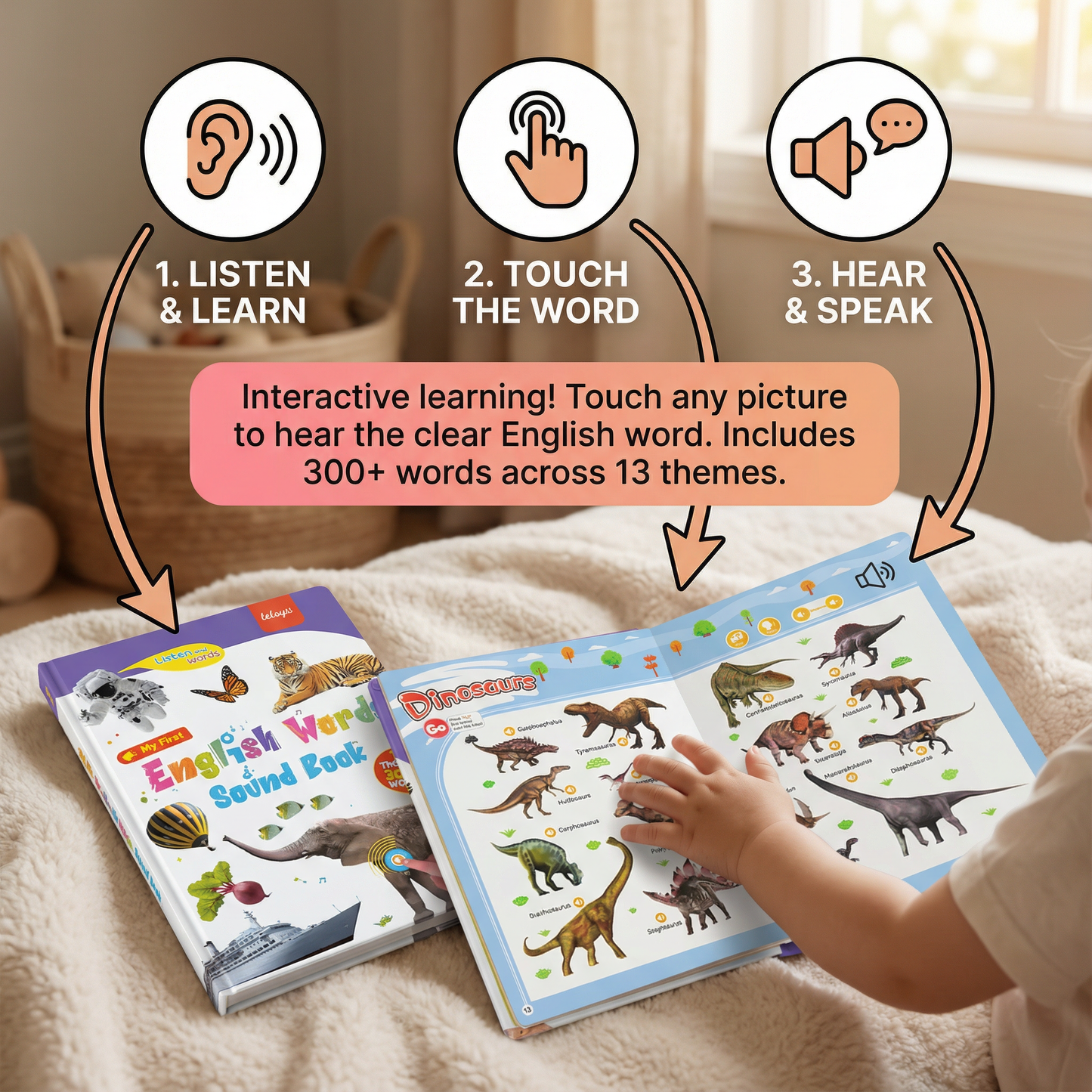 Touch & Learn English Sound Book for Kids